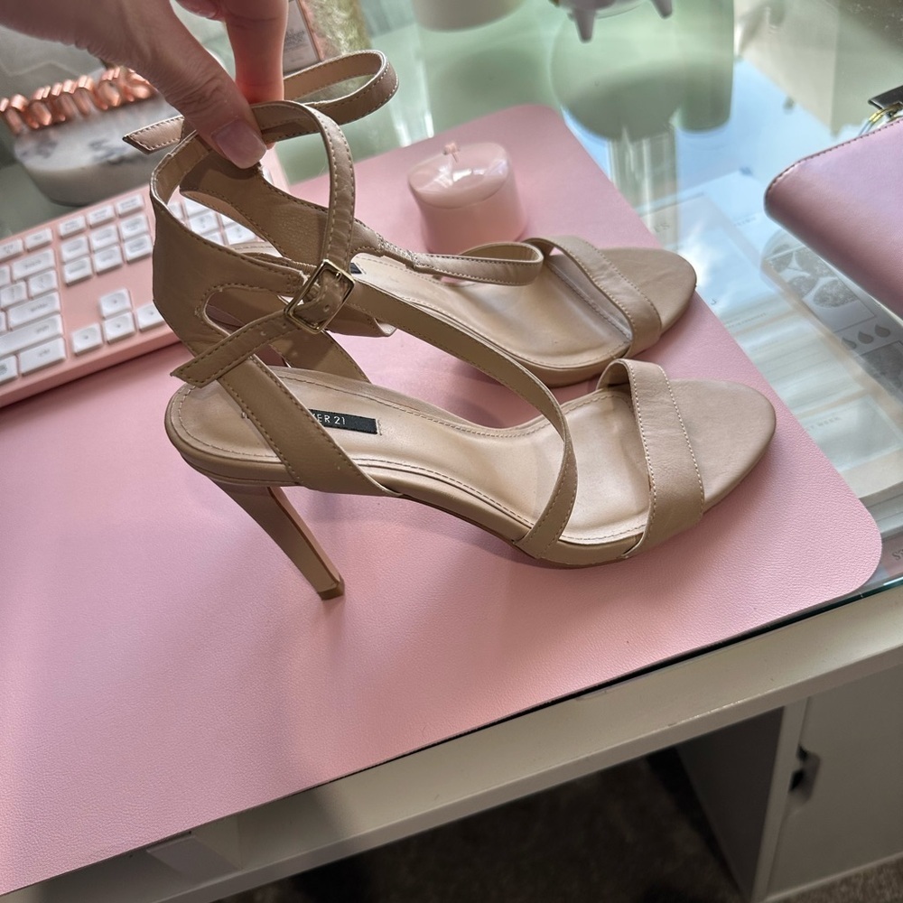 Elegant Tan High Heel Sandals Forever 21